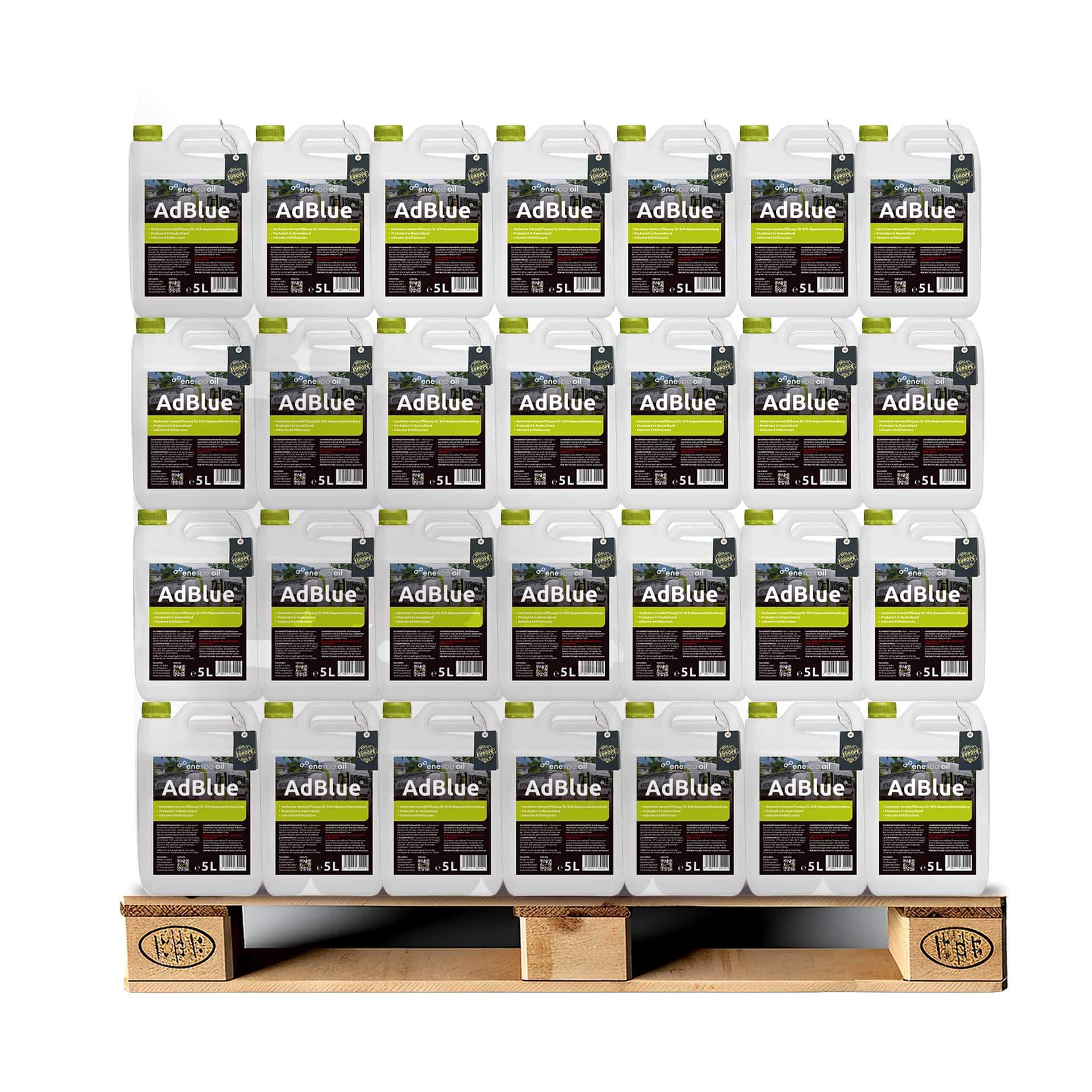  114 x enespa AdBlue® 5 Liter Kanister auf Palette 